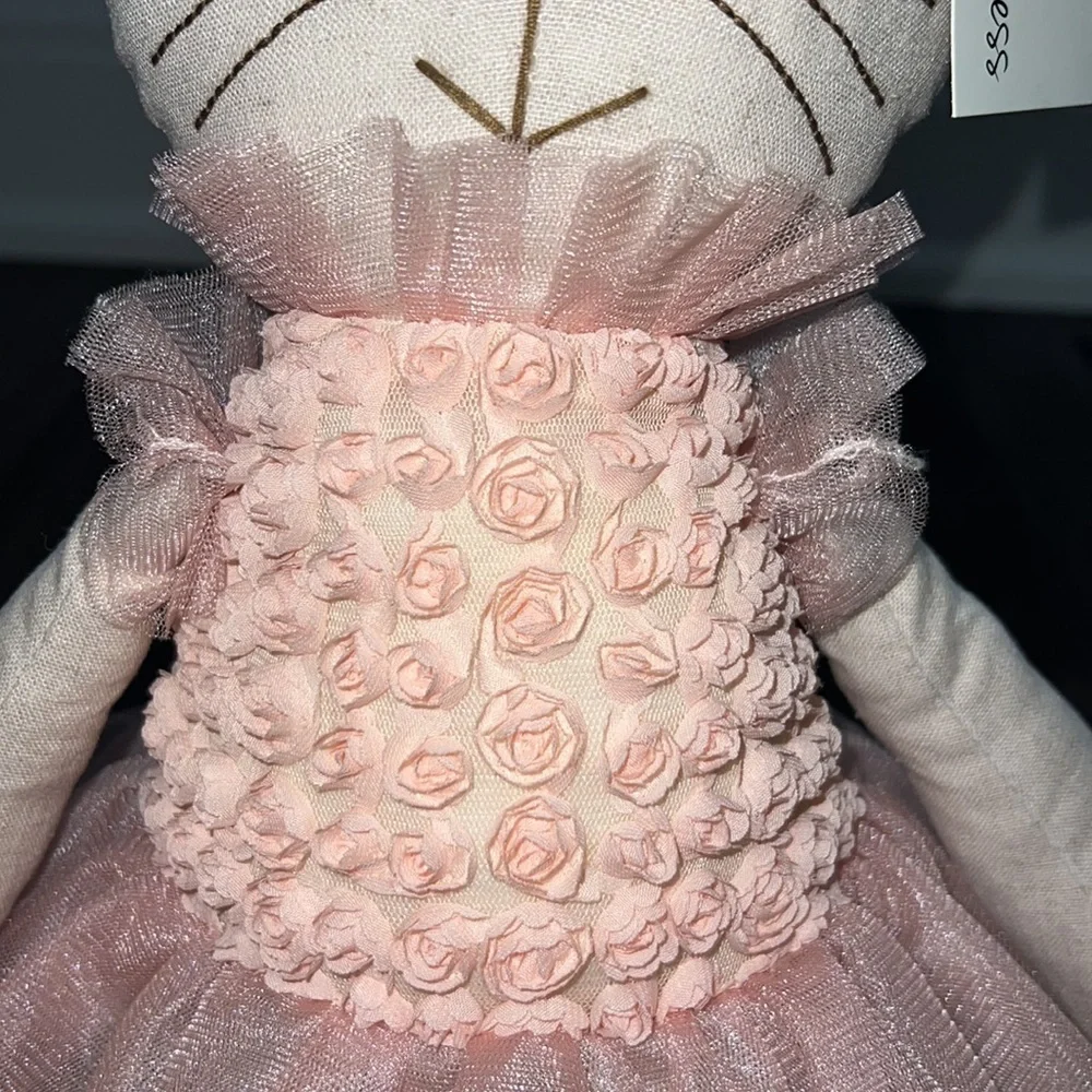 NWT Loving kindness ballerina like cat stuffed animal with tulle tutu and roses
